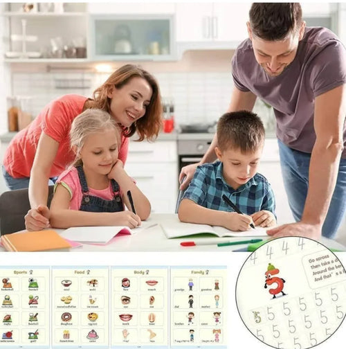 4 Book + 10 Refill Magic Practice Copybook